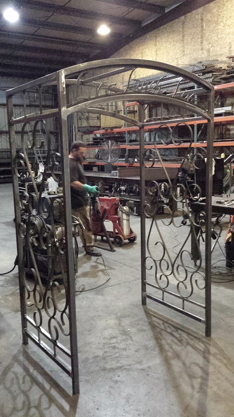 Wrought Iron Arbor  
  " Live Laugh Love"