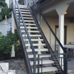 Concrete Stairs with Cable Handrail.